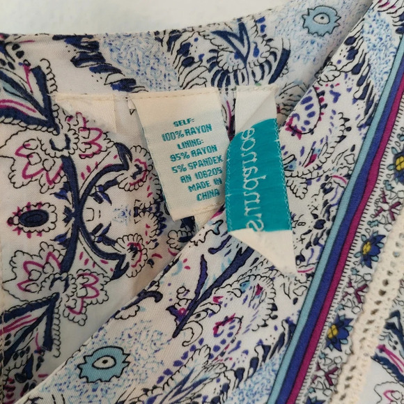 Sundance Yellow and Blue Patterned Mini Dress - Picture 6 of 8